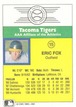 1990 CMC #592 Eric Fox Back