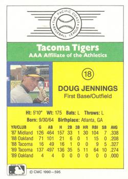 1990 CMC #595 Doug Jennings Back