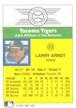 1990 CMC #600 Larry Arndt Back