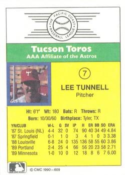 1990 CMC #609 Lee Tunnell Back