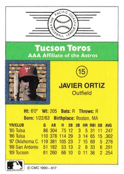 1990 CMC #617 Javier Ortiz Back