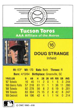 1990 CMC #618 Doug Strange Back
