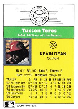 1990 CMC #625 Kevin Dean Back