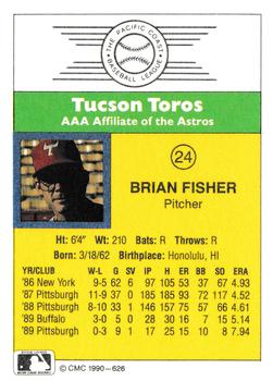 1990 CMC #626 Brian Fisher Back