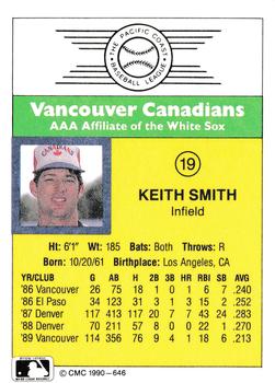 1990 CMC #646 Keith Smith Back