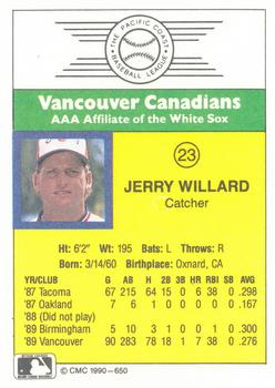 1990 CMC #650 Jerry Willard Back