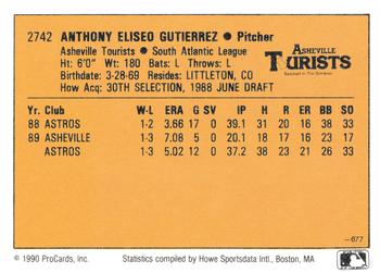 1990 CMC #677 Anthony Gutierrez Back