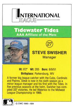 1990 CMC #684 Steve Swisher Back