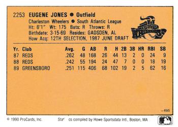 1990 CMC #695 Eugene Jones Back