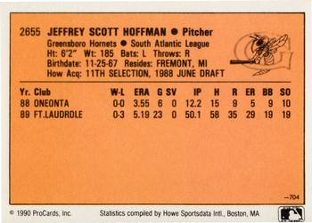 1990 CMC #704 Jeff Hoffman Back