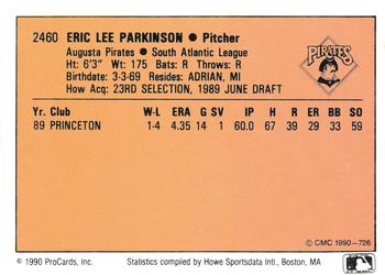 1990 CMC #726 Eric Parkinson Back