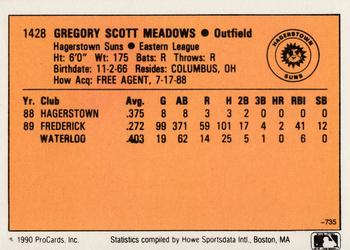 1990 CMC #735 Scott Meadows Back