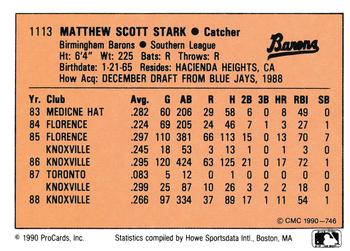 1990 CMC #746 Matt Stark Back