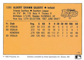 1990 CMC #750 Shawn Gilbert Back