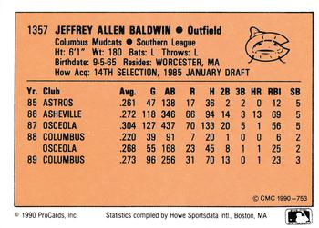 1990 CMC #753 Jeff Baldwin Back