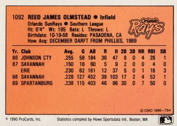 1990 CMC #754 Reed Olmstead Back