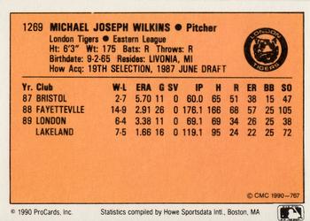 1990 CMC #767 Michael Wilkins Back