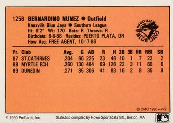 1990 CMC #772 Bernie Nunez Back