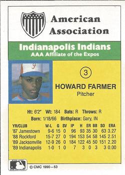 1990 CMC #53 Howard Farmer Back