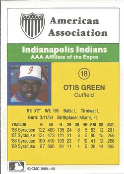 1990 CMC #68 Otis Green Back