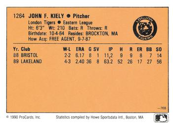 1990 CMC #768 John Kiely Back