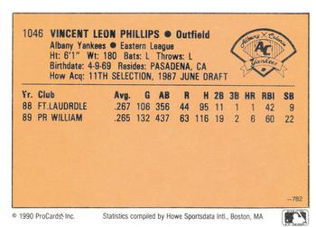 1990 CMC #782 Vince Phillips Back