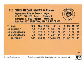 1990 CMC #792 Chris Myers Back