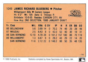 1990 CMC #795 Jim Blueberg Back