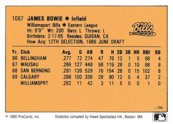 1990 CMC #796 Jim Bowie Back