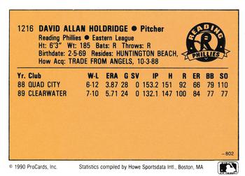 1990 CMC #802 David Holdridge Back