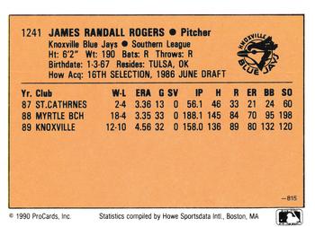 1990 CMC #815 Jimmy Rogers Back