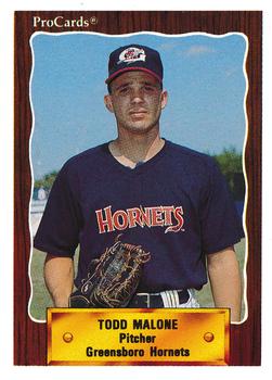 1990 CMC #824 Todd Malone Front