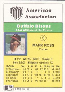 1990 CMC #9 Mark Ross Back