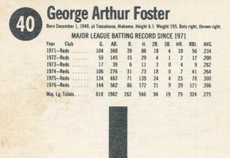 1977 Hostess Twinkies #40 George Foster Back