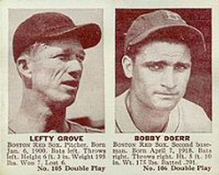 1941 Double Play (R330) #105-106 Lefty Grove / Bobby Doerr Front