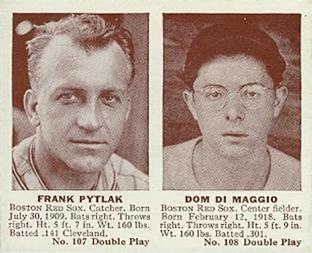 1941 Double Play (R330) #107-108 Frank Pytlak / Dom DiMaggio Front