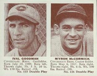 1941 Double Play (R330) #115-116 Ival Goodman / Myron McCormick Front