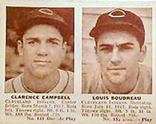 1941 Double Play (R330) #131-132 Clarence Campbell / Louis Boudreau Front