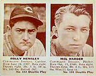 1941 Double Play (R330) #133-134 Rollie Hemsley / Mel Harder Front