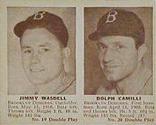 1941 Double Play (R330) #19-20 Jimmy Wasdell / Dolph Camilli Front
