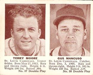 1941 Double Play (R330) #37-38 Terry Moore / Gus Mancuso Front