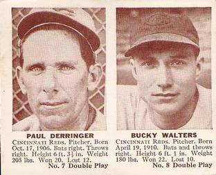 1941 Double Play (R330) #7-8 Paul Derringer / Bucky Walters Front