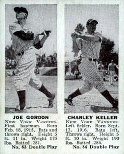 1941 Double Play (R330) #83-84 Joe Gordon / Charlie Keller Front