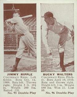 1941 Double Play (R330) #95-96 Jimmy Ripple / Bucky Walters Front