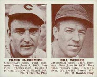 1941 Double Play (R330) #9-10 Frank McCormick / Billy Werber Front