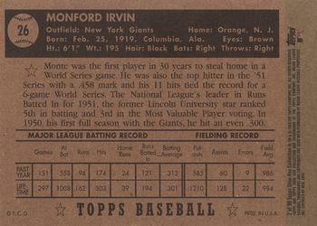2003 Topps Shoebox Collection #2 Monte Irvin Back