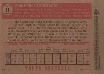 2003 Topps Shoebox Collection #4 Phil Rizzuto Back