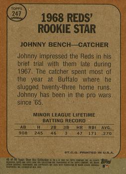 2003 Topps Shoebox Collection #46 Johnny Bench Back
