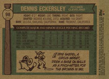2003 Topps Shoebox Collection #66 Dennis Eckersley Back