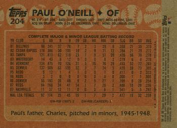 2003 Topps Shoebox Collection #94 Paul O'Neill Back